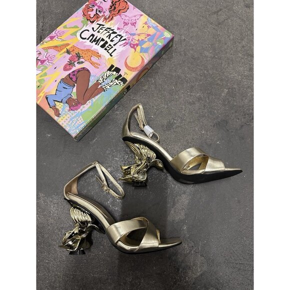 Jeffrey Campbell Brassia Sandals Gold - Picture 1 of 6